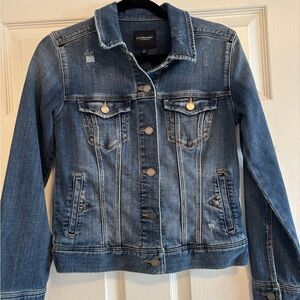 Liverpool Medium Blue Distressed Denim Jacket